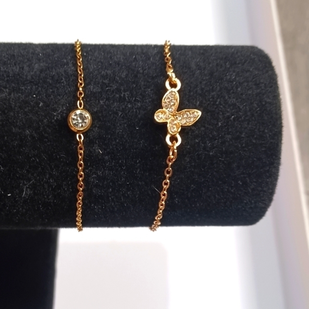 NWT 2 Gold Tone Charm Bracelets